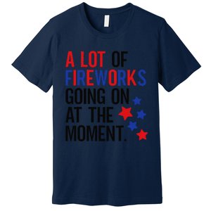 Funny 4th Of July A Lot Of Fireworks Going On At The Moment Premium T-Shirt