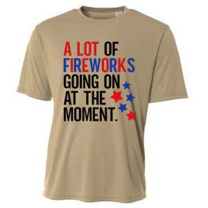 Funny 4th Of July A Lot Of Fireworks Going On At The Moment Cooling Performance Crew T-Shirt