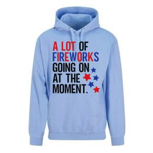 Funny 4th Of July A Lot Of Fireworks Going On At The Moment Unisex Surf Hoodie