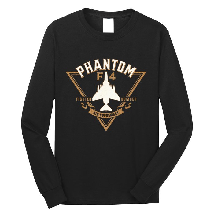 F 4 Phantom II Naval Fighter Bomber Jet Interceptor Aircraft Long Sleeve Shirt