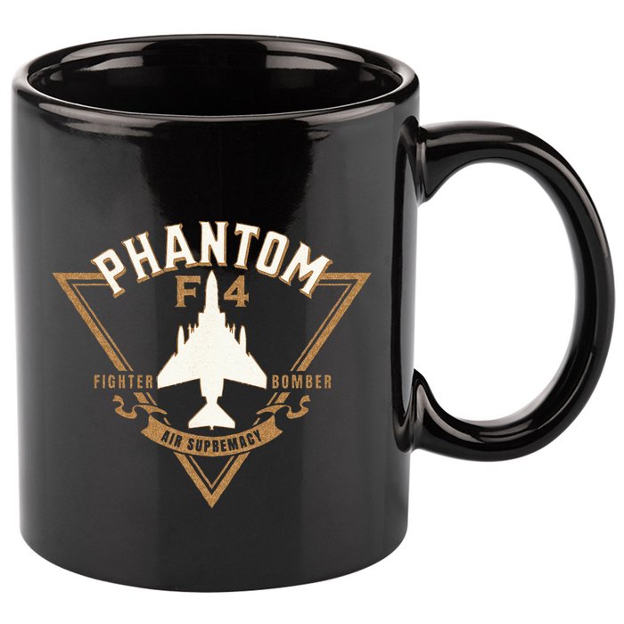 F 4 Phantom II Naval Fighter Bomber Jet Interceptor Aircraft 11oz C Handle Ceramic Mug