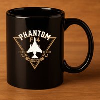 F 4 Phantom II Naval Fighter Bomber Jet Interceptor Aircraft 11oz C Handle Ceramic Mug