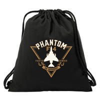 F 4 Phantom II Naval Fighter Bomber Jet Interceptor Aircraft Drawstring Bag