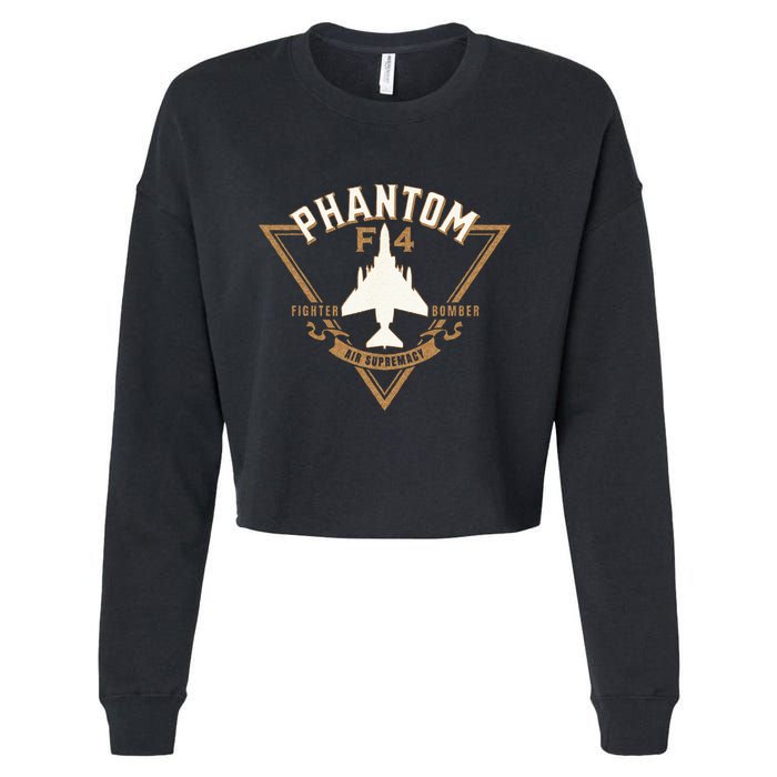 F 4 Phantom II Naval Fighter Bomber Jet Interceptor Aircraft Cropped Pullover Crew