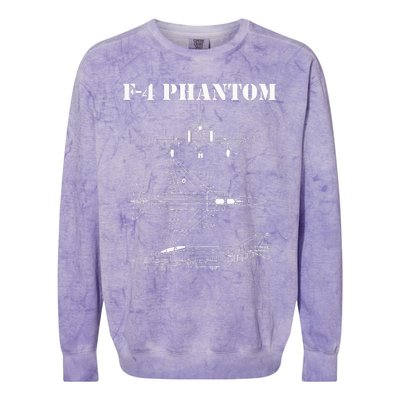 F 4 Phantom Fighter Jet Airplane Pilot Military Aircraft F4 Colorblast Crewneck Sweatshirt