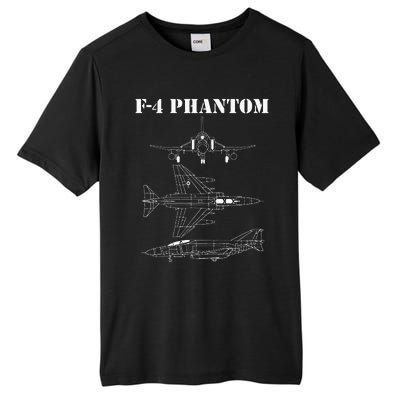 F 4 Phantom Fighter Jet Airplane Pilot Military Aircraft F4 Tall Fusion ChromaSoft Performance T-Shirt