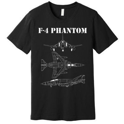 F 4 Phantom Fighter Jet Airplane Pilot Military Aircraft F4 Premium T-Shirt