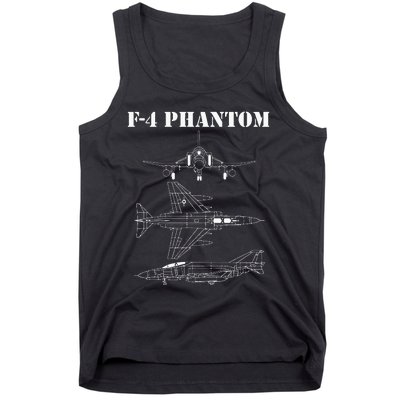 F 4 Phantom Fighter Jet Airplane Pilot Military Aircraft F4 Tank Top