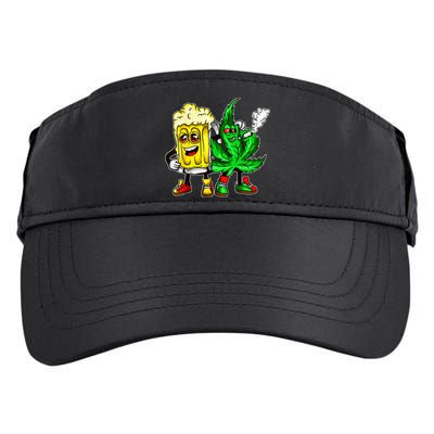 Funny 420 Pot Leaf Marijuana Bong Beer Drunk Weed Cannabis Adult Drive Performance Visor