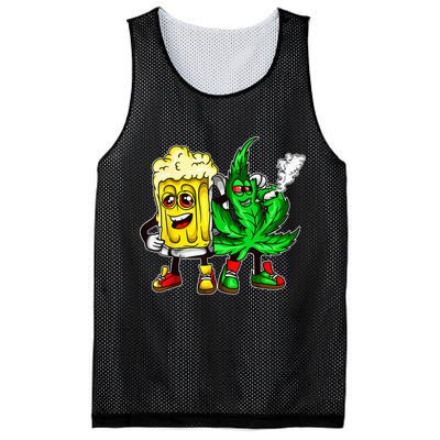 Funny 420 Pot Leaf Marijuana Bong Beer Drunk Weed Cannabis Mesh Reversible Basketball Jersey Tank