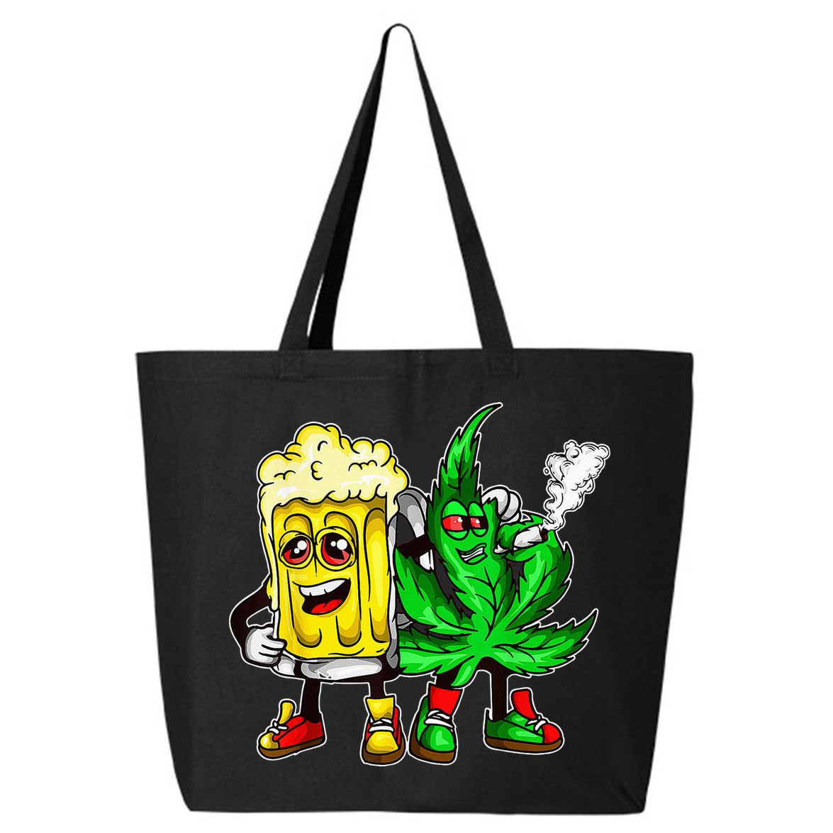 Funny 420 Pot Leaf Marijuana Bong Beer Drunk Weed Cannabis 25L Jumbo Tote