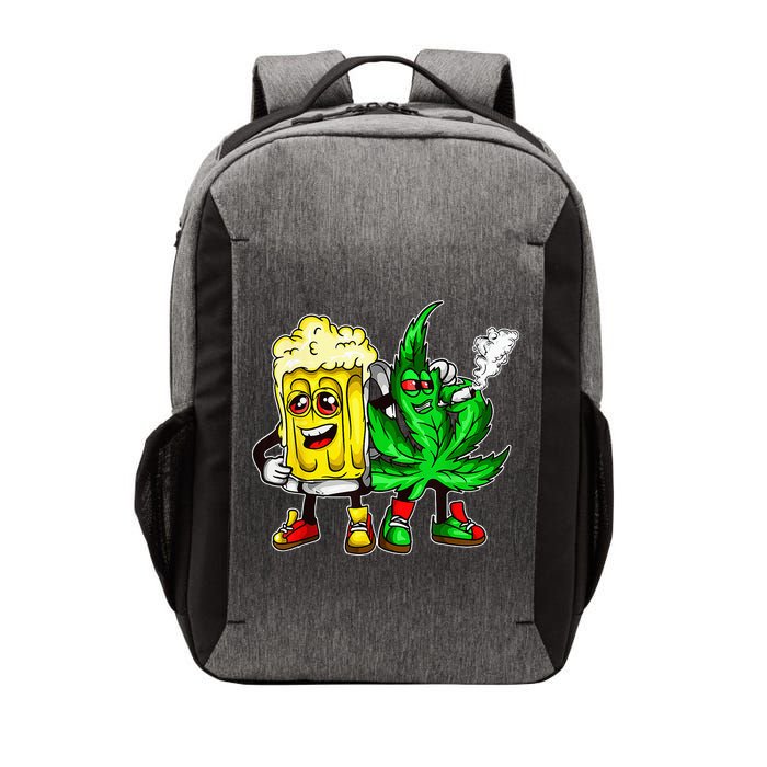 Funny 420 Pot Leaf Marijuana Bong Beer Drunk Weed Cannabis Vector Backpack