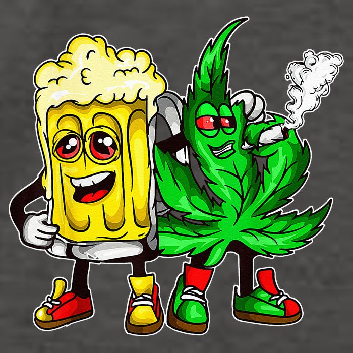 Funny 420 Pot Leaf Marijuana Bong Beer Drunk Weed Cannabis Vector Backpack