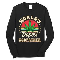 Funny 420 Pot Vintage Matching Worlds Dopest Godfather Long Sleeve Shirt