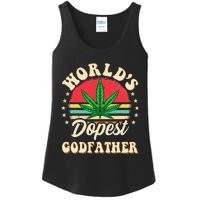 Funny 420 Pot Vintage Matching Worlds Dopest Godfather Ladies Essential Tank