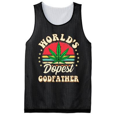 Funny 420 Pot Vintage Matching Worlds Dopest Godfather Mesh Reversible Basketball Jersey Tank