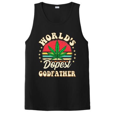 Funny 420 Pot Vintage Matching Worlds Dopest Godfather PosiCharge Competitor Tank