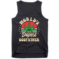 Funny 420 Pot Vintage Matching Worlds Dopest Godfather Tank Top