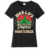 Funny 420 Pot Vintage Matching Worlds Dopest Godfather Women's T-Shirt