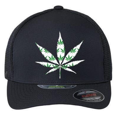 Funny 420 Stoner THC Marijuana Cannabis Weed Pot Leaf Smoker Flexfit Unipanel Trucker Cap