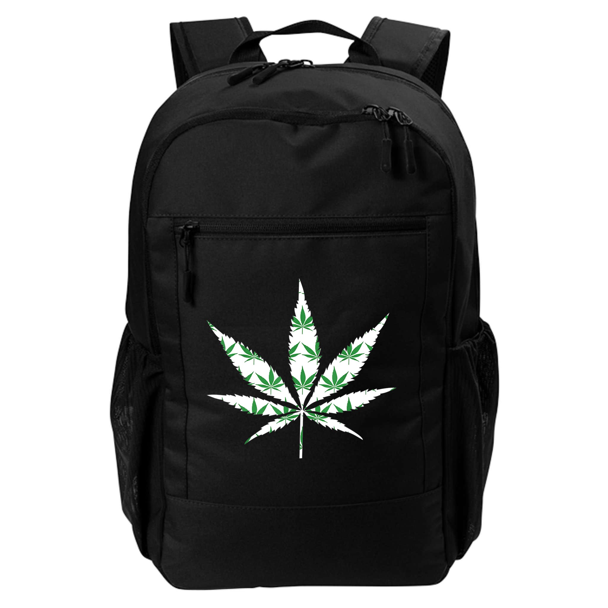 Funny 420 Stoner THC Marijuana Cannabis Weed Pot Leaf Smoker Backpack