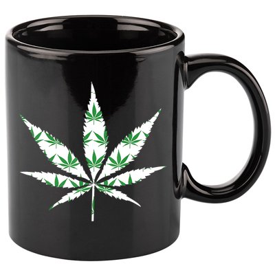 Funny 420 Stoner THC Marijuana Cannabis Weed Pot Leaf Smoker 11oz C Handle Ceramic Mug