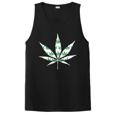 Funny 420 Stoner THC Marijuana Cannabis Weed Pot Leaf Smoker PosiCharge Competitor Tank