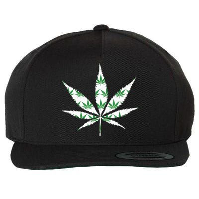 Funny 420 Stoner THC Marijuana Cannabis Weed Pot Leaf Smoker Wool Snapback Cap