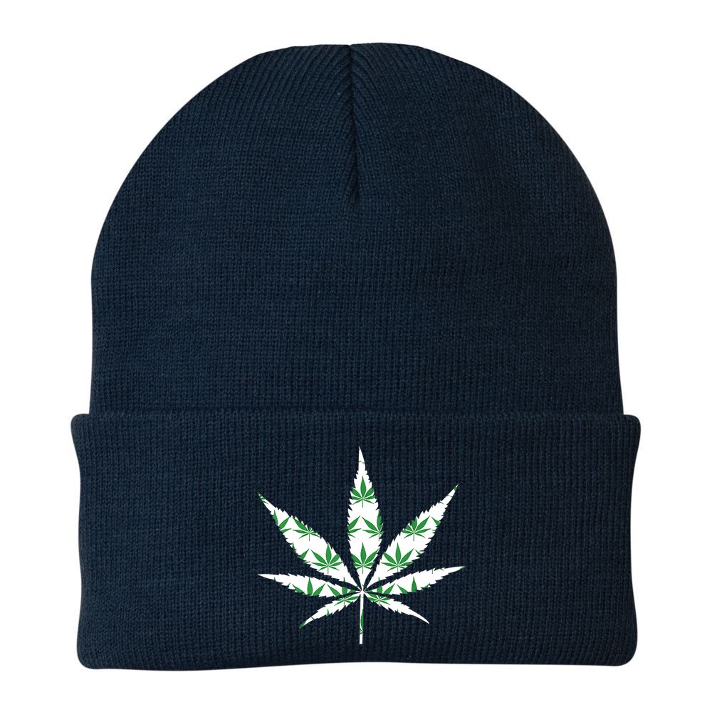 Funny 420 Stoner THC Marijuana Cannabis Weed Pot Leaf Smoker Beanie
