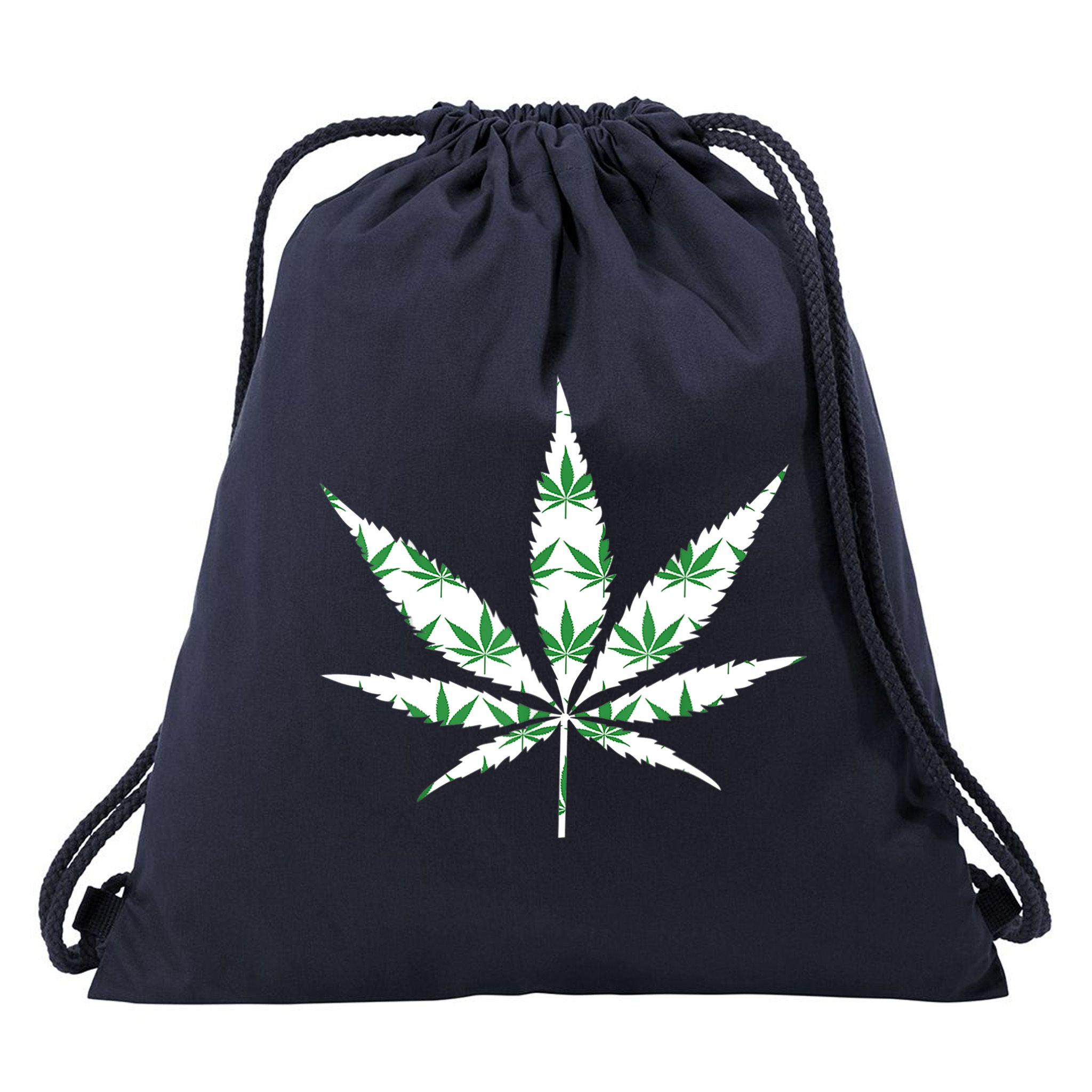 Funny 420 Stoner THC Marijuana Cannabis Weed Pot Leaf Smoker Drawstring Bag