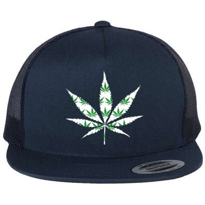 Funny 420 Stoner THC Marijuana Cannabis Weed Pot Leaf Smoker Flat Bill Trucker Hat