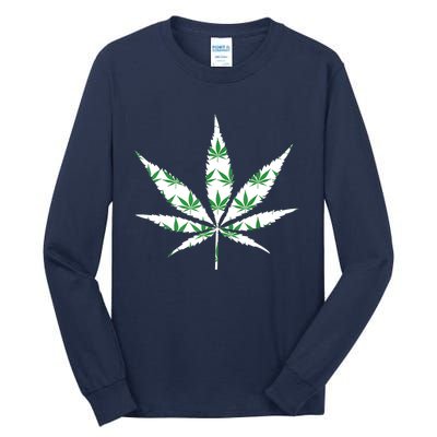 Funny 420 Stoner THC Marijuana Cannabis Weed Pot Leaf Smoker Tall Long Sleeve T-Shirt