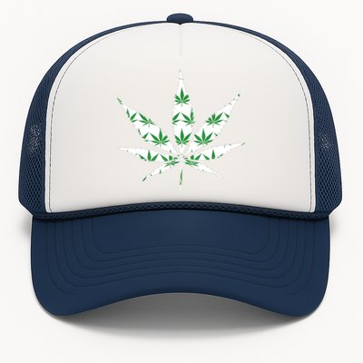 Funny 420 Stoner THC Marijuana Cannabis Weed Pot Leaf Smoker Trucker Hat