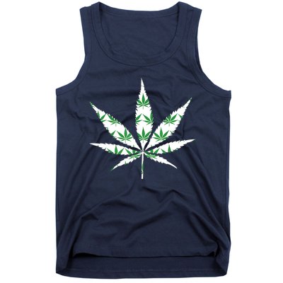 Funny 420 Stoner THC Marijuana Cannabis Weed Pot Leaf Smoker Tank Top