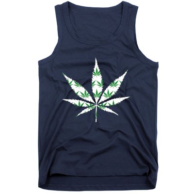 Funny 420 Stoner THC Marijuana Cannabis Weed Pot Leaf Smoker Tank Top