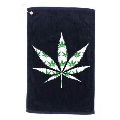 Funny 420 Stoner THC Marijuana Cannabis Weed Pot Leaf Smoker Golf Towel