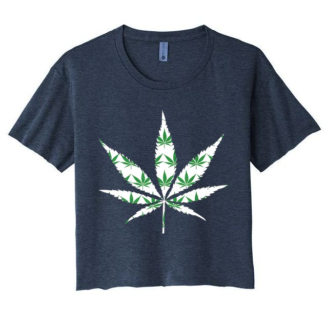 Funny 420 Stoner THC Marijuana Cannabis Weed Pot Leaf Smoker Crop Top
