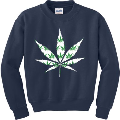 Funny 420 Stoner THC Marijuana Cannabis Weed Pot Leaf Smoker Kids Sweatshirt