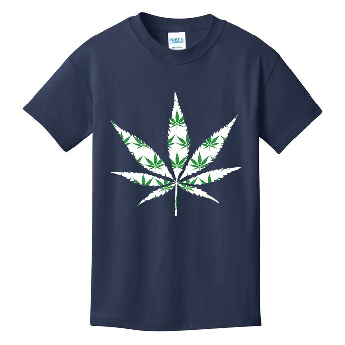 Funny 420 Stoner THC Marijuana Cannabis Weed Pot Leaf Smoker Kids T-Shirt