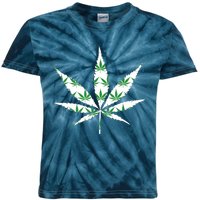 Funny 420 Stoner THC Marijuana Cannabis Weed Pot Leaf Smoker Kids Tie-Dye T-Shirt