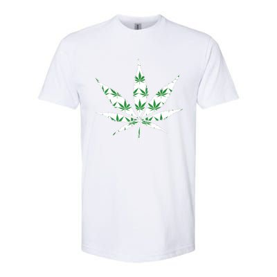 Funny 420 Stoner THC Marijuana Cannabis Weed Pot Leaf Smoker Softstyle CVC T-Shirt