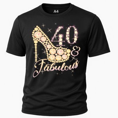 Fabulous & 40 Sparkly Heel 40th Birthday Performance Shirt