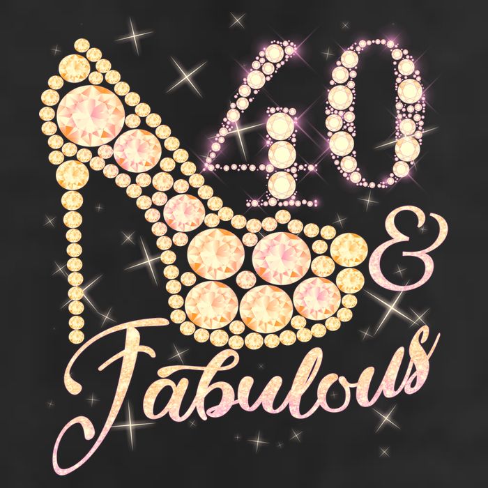 Fabulous & 40 Sparkly Heel 40th Birthday Adult Drive Performance Visor