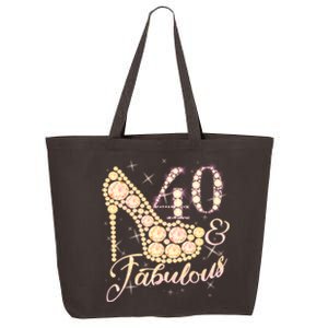 Fabulous & 40 Sparkly Heel 40th Birthday 25L Jumbo Tote