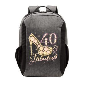 Fabulous & 40 Sparkly Heel 40th Birthday Vector Backpack