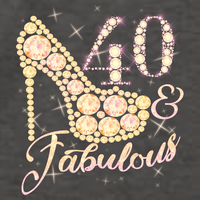 Fabulous & 40 Sparkly Heel 40th Birthday Vector Backpack