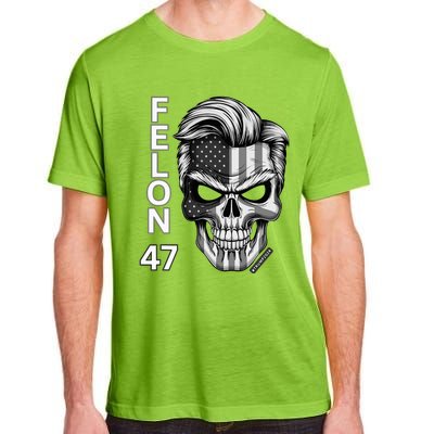 Felon 47 Trump 2024 Skull Convicted 34 Landslide Adult ChromaSoft Performance T-Shirt