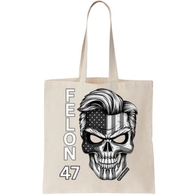 Felon 47 Trump 2024 Skull Convicted 34 Landslide Tote Bag