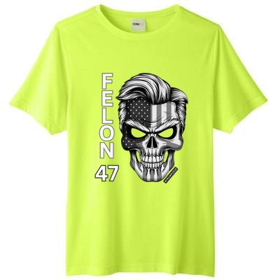 Felon 47 Trump 2024 Skull Convicted 34 Landslide Tall Fusion ChromaSoft Performance T-Shirt