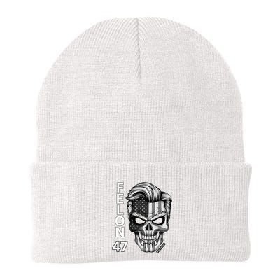 Felon 47 Trump 2024 Skull Convicted 34 Landslide Beanie